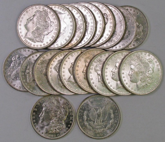 Lot of (20) 1883 O Morgan Silver Dollars.