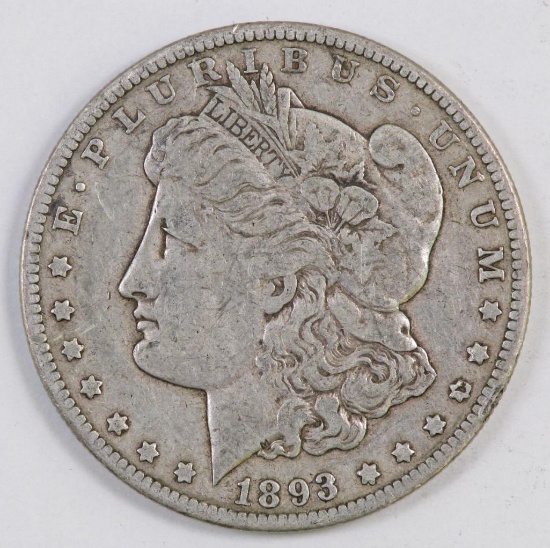 1893 O Morgan Silver Dollar.