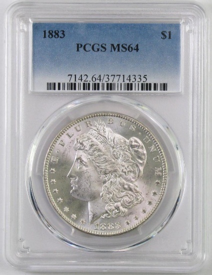 1883 P Morgan Silver Dollar (PCGS) MS64.