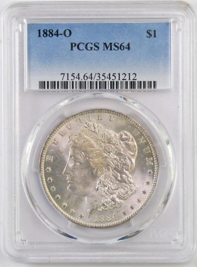 1884 O Morgan Silver Dollar (PCGS) MS64.