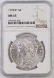 1898 O Morgan Silver Dollar (NGC) MS63.