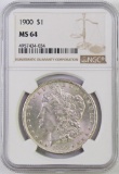 1900 P Morgan Silver Dollar (NGC) MS64.