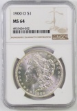 1900 O Morgan Silver Dollar (NGC) MS64.