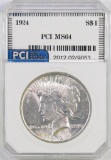 1924 P Peace Silver Dollar (PCI) MS64.