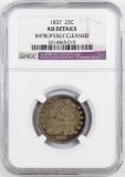 1837 Capped Bust Quarter (NGC) AU details.