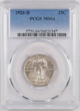 1926 D Standing Liberty Silver Quarter (PCGS) MS64.