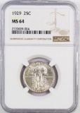 1929 P Standing Liberty Silver Quarter (NGC) MS64.