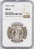 1941 D Walking Liberty Silver Half Dollar (NGC) MS65.