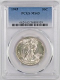 1945 P Walking Liberty Silver Half Dollar (PCGS) MS65.