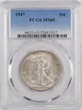 1947 P Walking Liberty Silver Half Dollar (PCGS) MS65.