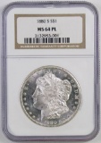 1880 S Morgan Silver Dollar (NGC) MS64PL.