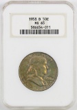 1958 D Franklin Silver Half Dollar (NGC) MS65.