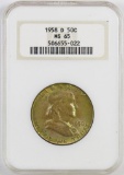 1958 D Franklin Silver Half Dollar (NGC) MS65.