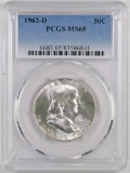 1962 D Franklin Silver Half Dollar (PCGS) MS65.