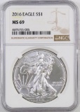 2016 P American Silver Eagle (NGC) MS69.