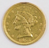 1853 P $2.50 Liberty Gold.