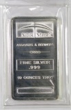 NTR Metal .999 Fine Silver 10oz. Ingot.