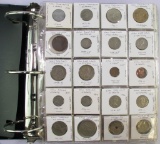 Large Album Full of Hundreds of Foreign Coins some Silver.