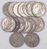 Lot of (16) Morgan Silver Dollars.