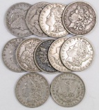 Lot of (11) Morgan Silver Dollars.