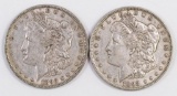 Lot of (2) 1893 P Morgan Silver Dollars.