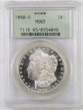 1880 S Morgan Silver Dollar (PCGS) MS65.