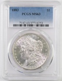 1883 P Morgan Silver Dollar (PCGS) MS63.