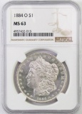 1884 O Morgan Silver Dollar (NGC) MS63.
