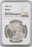 1885 P Morgan Silver Dollar (NGC) MS63.