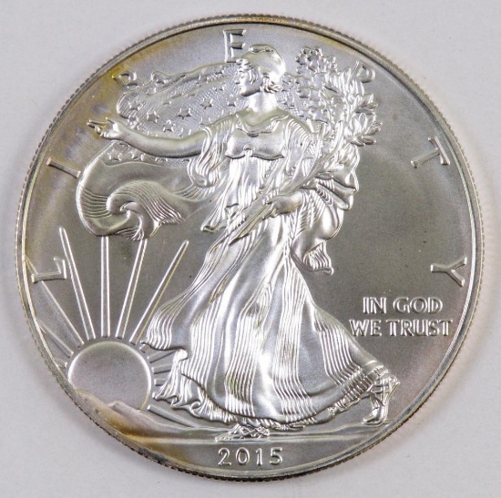 2015 American Silver Eagle One Ounce Silver Round.
