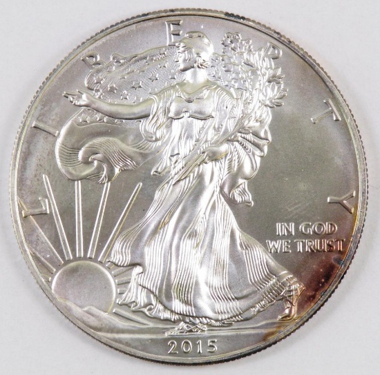 2015 American Silver Eagle One Ounce Silver Round.