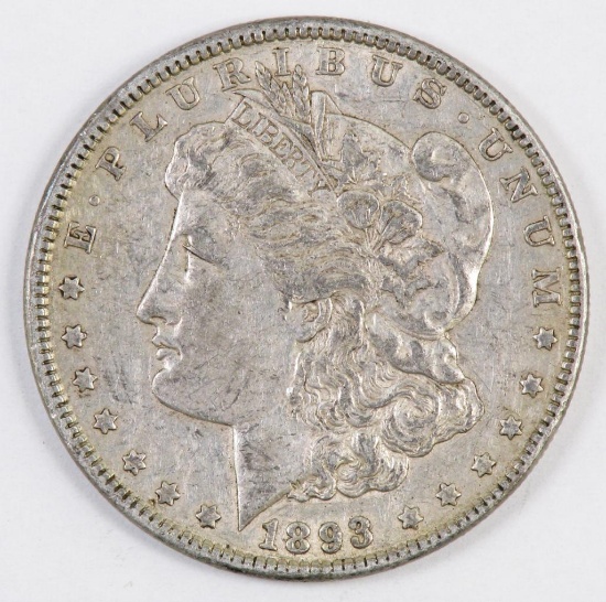 1893 P Morgan Silver Dollar.