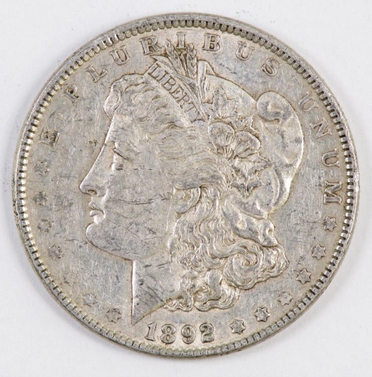 1892 P Morgan Silver Dollar.