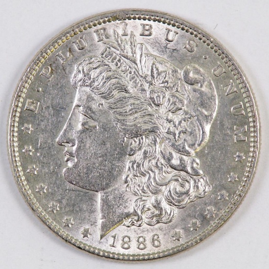 1886 P Morgan Silver Dollar.