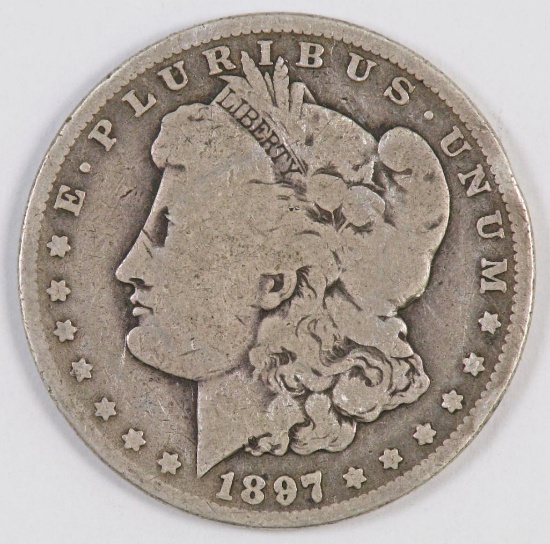 1897 O Morgan Silver Dollar.