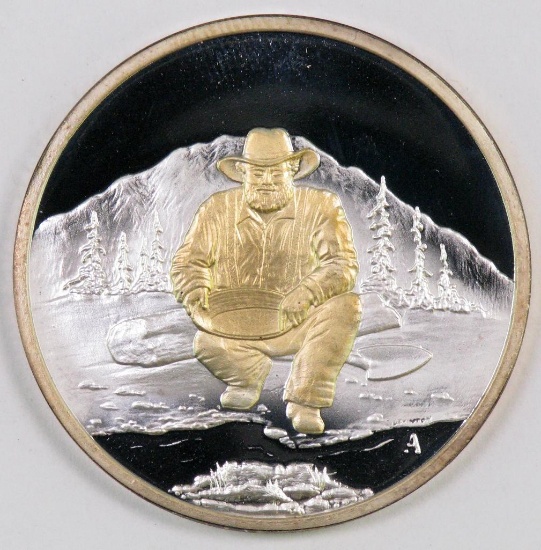 Alaska Mint One Ounce Prospector .999 Silver Round.