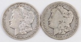 Lot of (2) Morgan Silver Dollars.