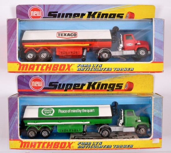Group of 2 Matchbox Super Kings Die-Cast Semi Trucks with Original Boxes