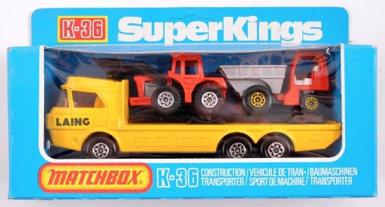Matchbox Super Kings K-36 Construction Transporter with Original Box