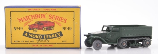 Matchbox No. 49 Army Half Track Mk. III Die-Cast Vehicle with Original Box