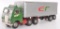 Consolidated Freightways Tin Friction Semi Truck with Trailer