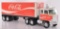 Nylint Coca Cola Advertising Pressed Steel Cab Over Semi Truck and Trailer