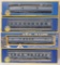 Group of 4 AHM Baltimore and Ohio HO Gauge Passenger Train Cars in Original Boxes