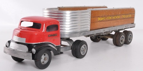 Smith Miller "Smitty Toys" Pressed Steel Trans Continental Freighter
