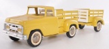 Tonka Toys Pressed Steel Pick Up Truck and Trailer