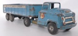 Buddy L Pressed Steel Freight Hauler Semi Truck and Trailer