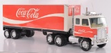 Nylint Coca Cola Advertising Pressed Steel Cab Over Semi Truck and Trailer