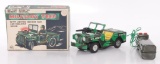 Marx Battery Operated Tin Military Jeep with Original Box