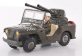 Japanese Tin Friction US Army Jeep with Guns