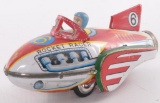 Japanese Tin Litho Rocket Racer Friction Toy